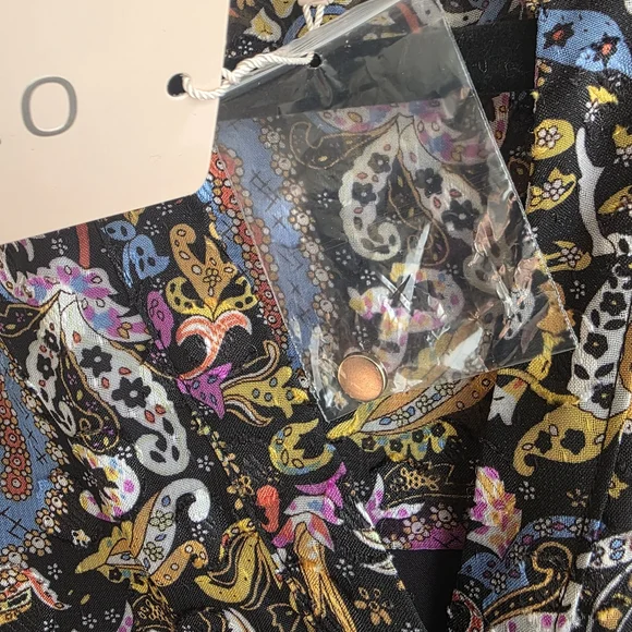 NWT Esqualo Paisley Long Sleeve Midi Dress - Size 12 Boho Chic - Picture 6 of 16